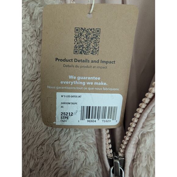 Patagonia Los Gatos Jacket Womens XS Light Brown Sherpa Long Sleeve Full Zip NWT - Picture 3 of 6